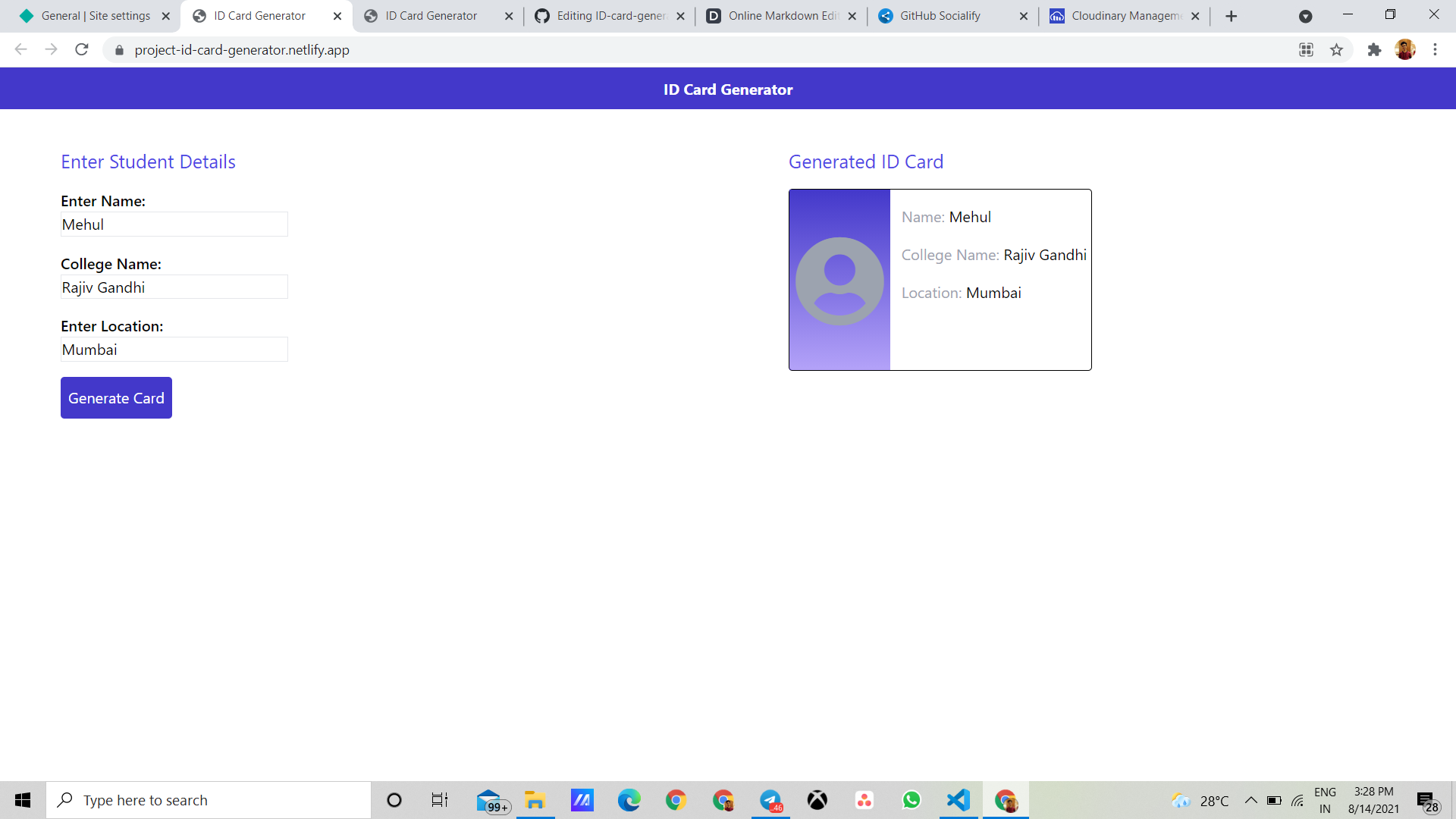 GitHub Mehul9833/IDcardgenerator IDcardgenerator